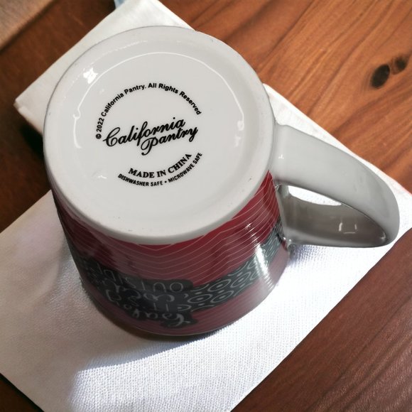 Coffee/Tea/Hot Coco Mug, 2022 Baby It's Cold Outside Winter Red/Black CoffeeCup - Picture 4 of 6